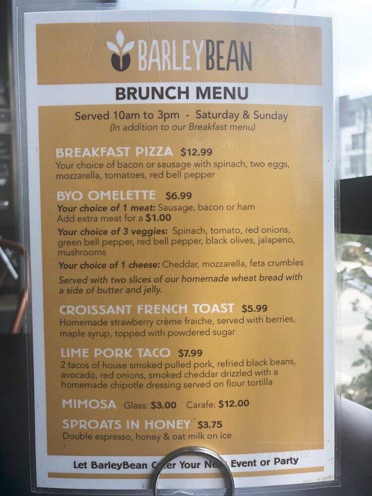 Barley Bean - Austin, TX menu_pic
