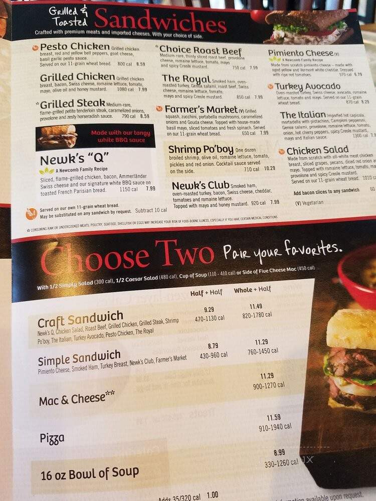 Newk's Eatery - Fort Worth, TX menu_pic
