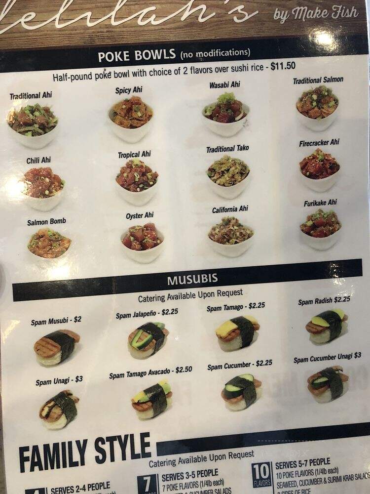 Delilah's by Make Fish - Sacramento, CA menu_pic
