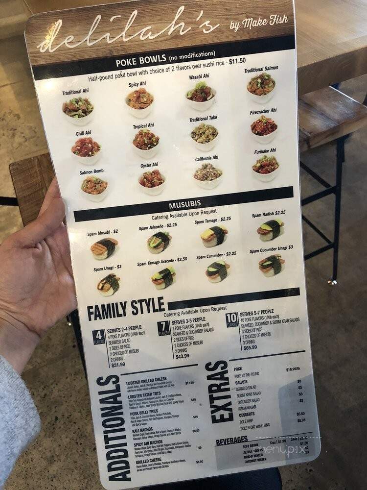 Delilah's by Make Fish - Sacramento, CA menu_pic