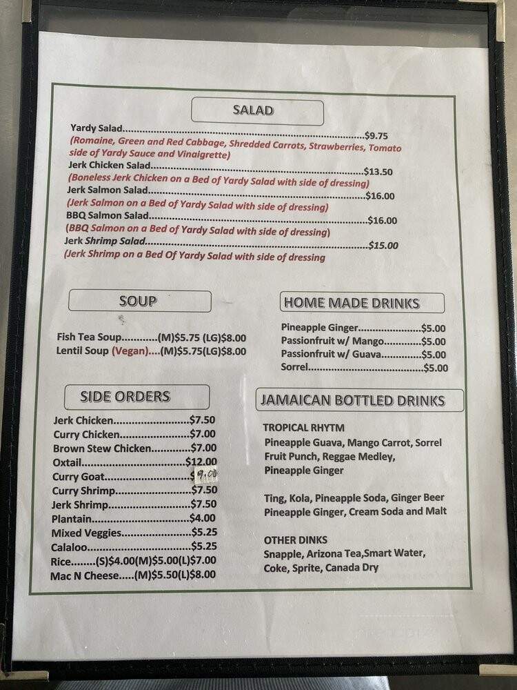 Karuba's Yardy Kitchen - Inglewood, CA menu_pic