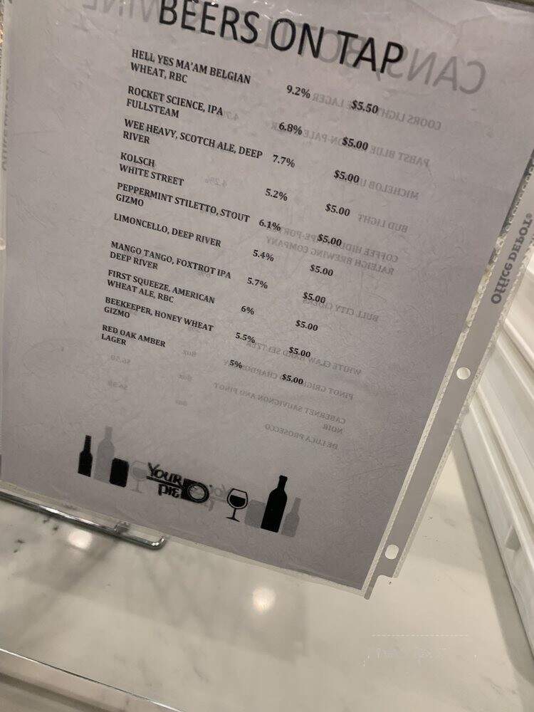 Your Pie - Raleigh, NC menu_pic