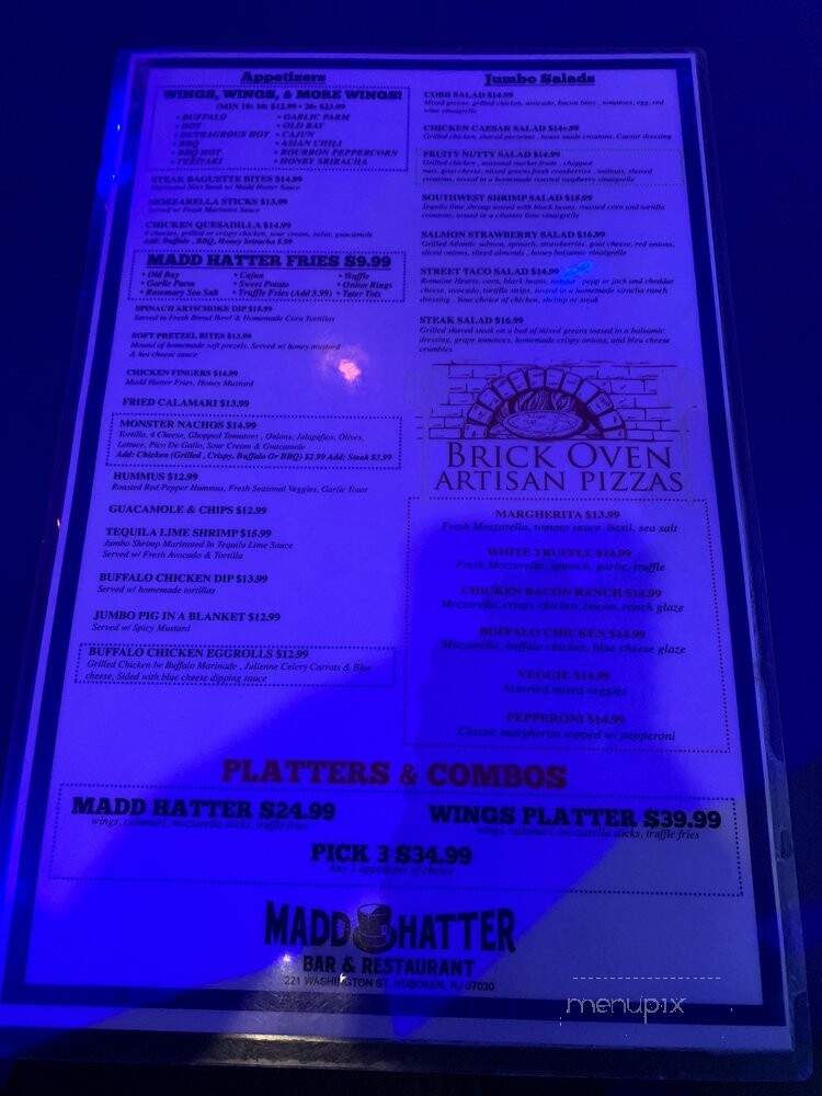 Madd Hatter - Hoboken, NJ menu_pic