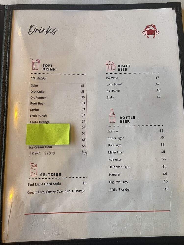 Kickin Kajun - Honolulu, HI menu_pic