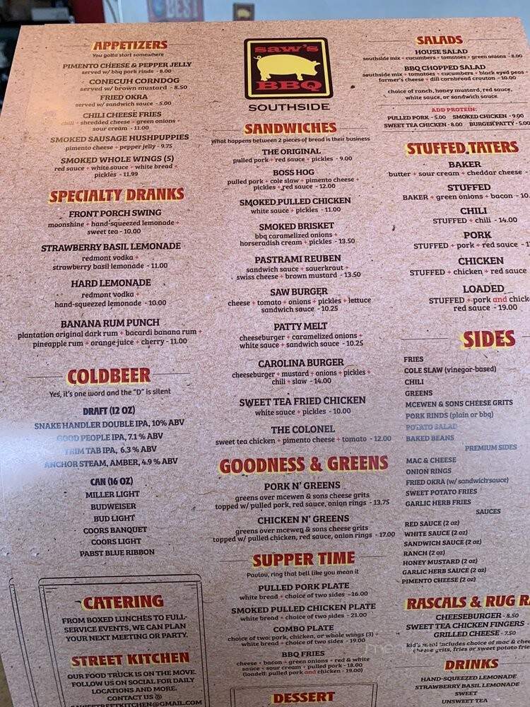 Saw's Southside - Birmingham, AL menu_pic