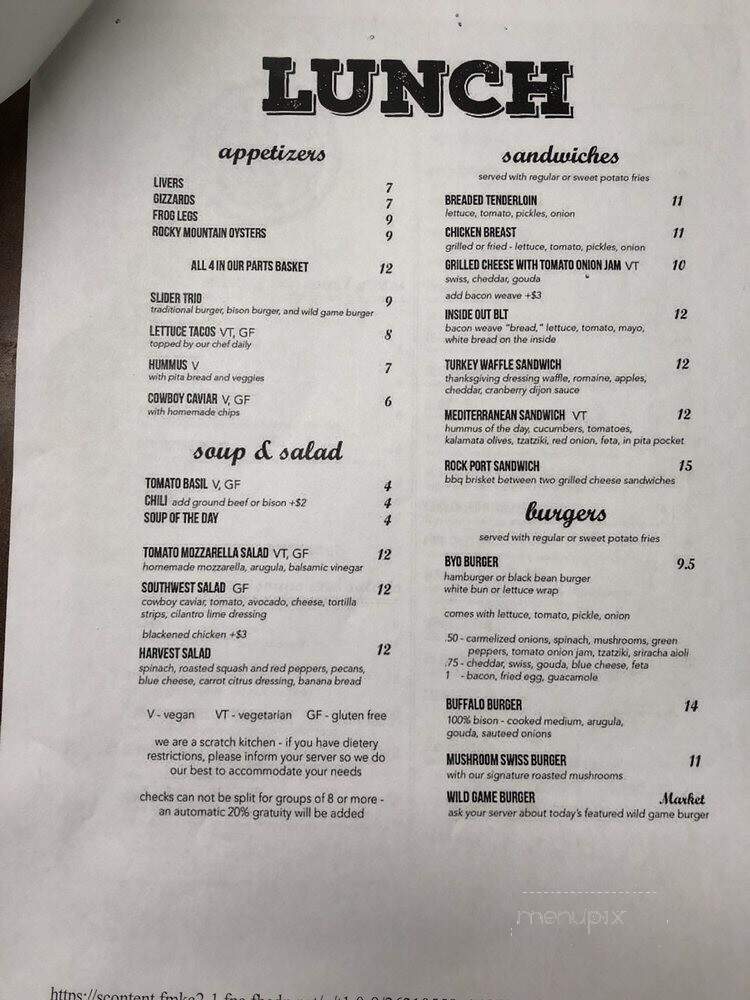 Dusty Trail - Rock Port, MO menu_pic