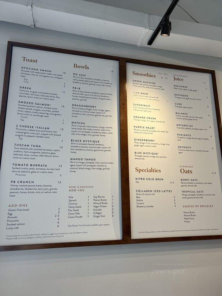 Toastique - Washington, DC menu_pic