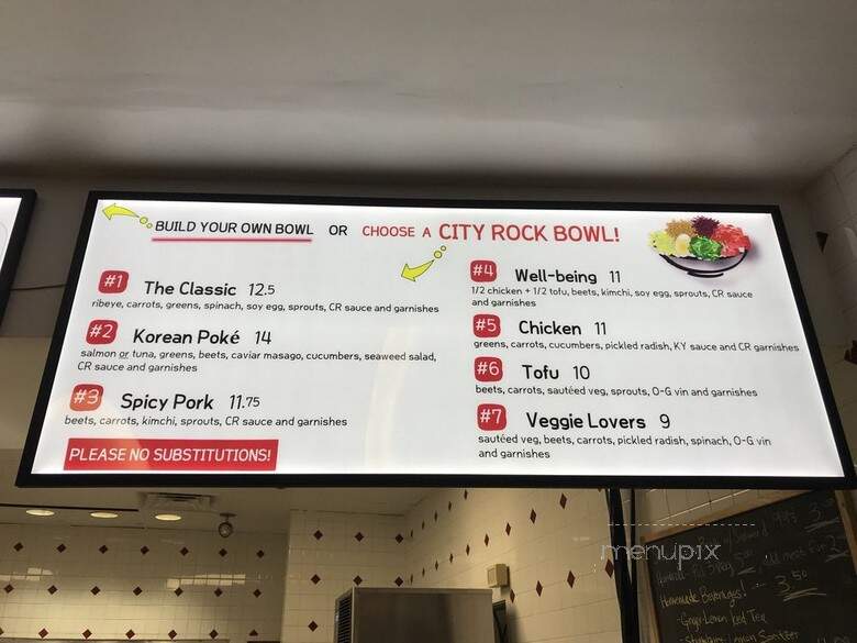 City Rock Korean Kitchen - Chicago, IL menu_pic