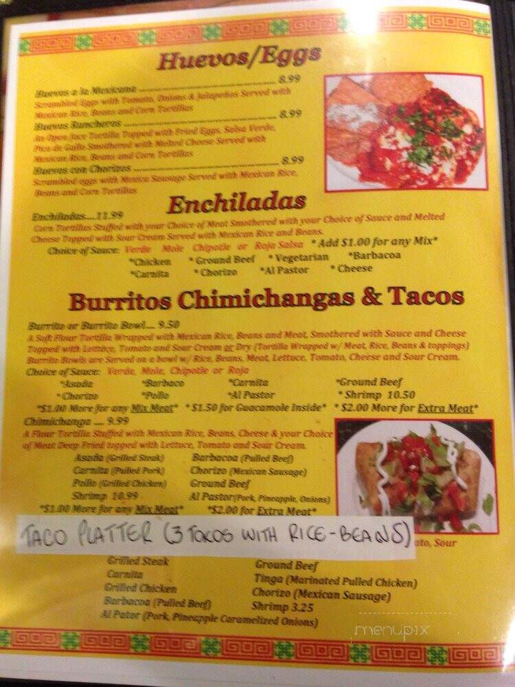 Buena Vista Mexican Restaurant - Wayne, PA menu_pic