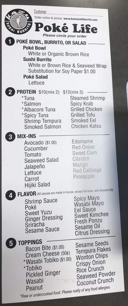 Sushi Burrito - Jacksonville Beach, FL menu_pic