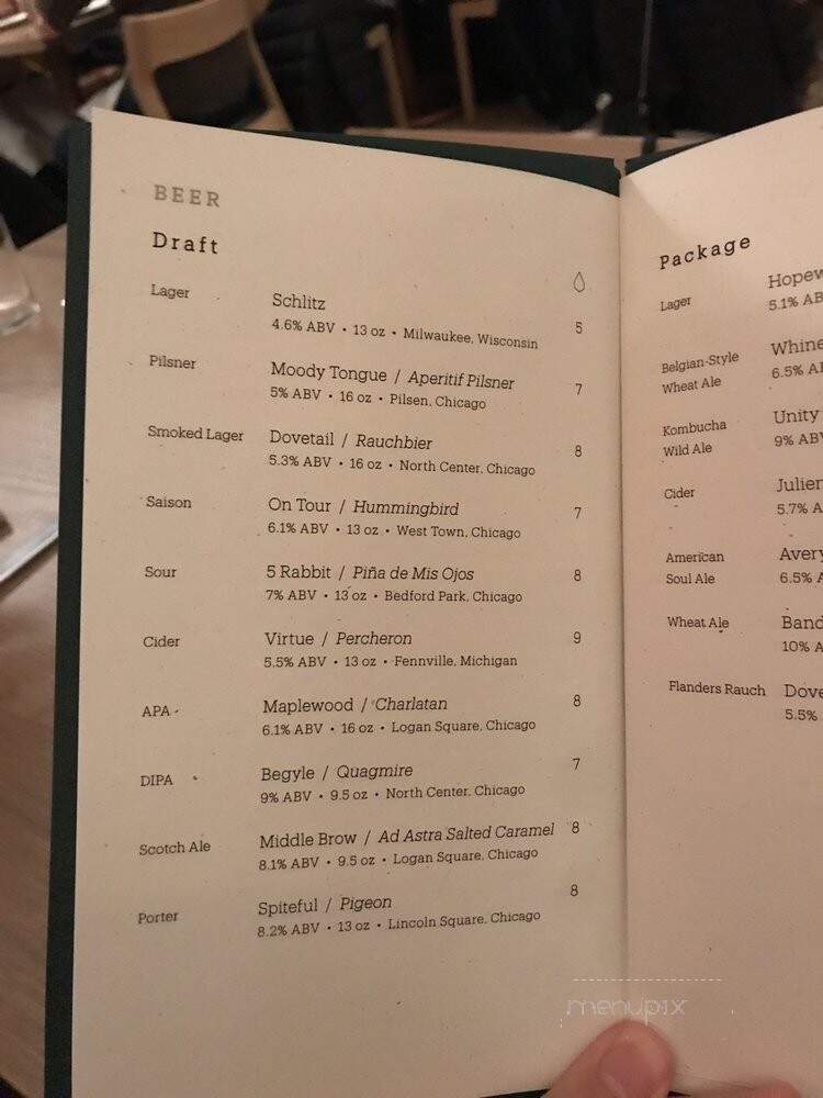 Tied House - Chicago, IL menu_pic