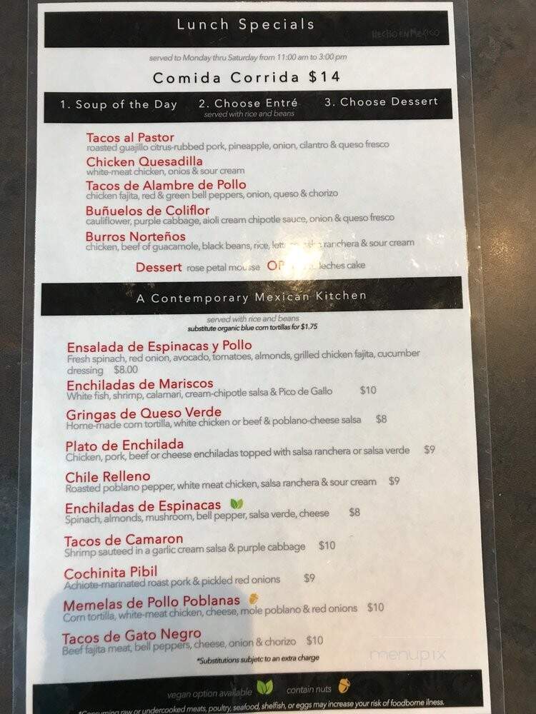 Hecho En Mexico - Austin, TX menu_pic