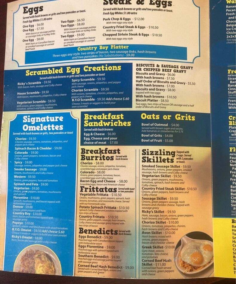 Ella's Pancake House - Avon, IN menu_pic
