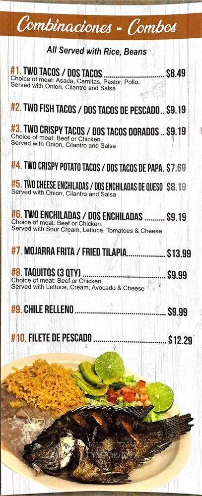 El Patron Tacos Baja - Rosemead, CA menu_pic