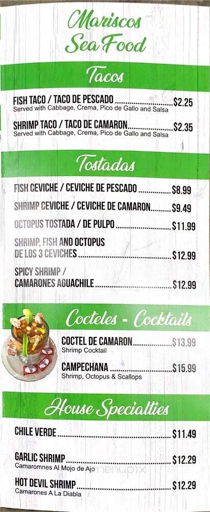 El Patron Tacos Baja - Rosemead, CA menu_pic