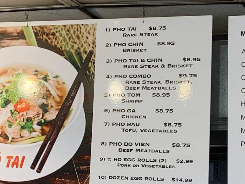 Vincent Cafe's Pho House - Knoxville, TN menu_pic