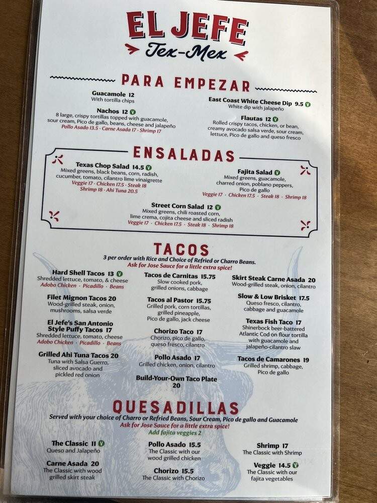 El Jefe - Jacksonville, FL menu_pic