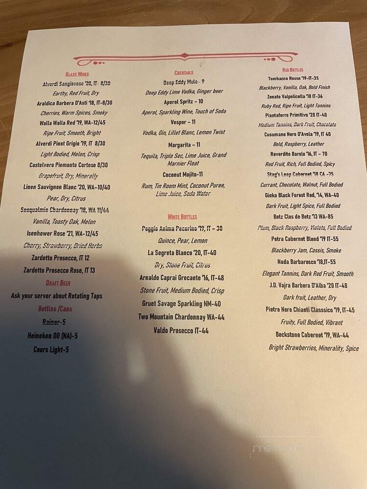 Burien Pizzeria - Burien, WA menu_pic