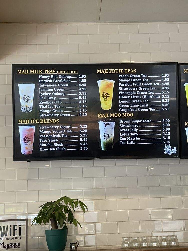Maji Tea Bar - Johns Creek, GA menu_pic