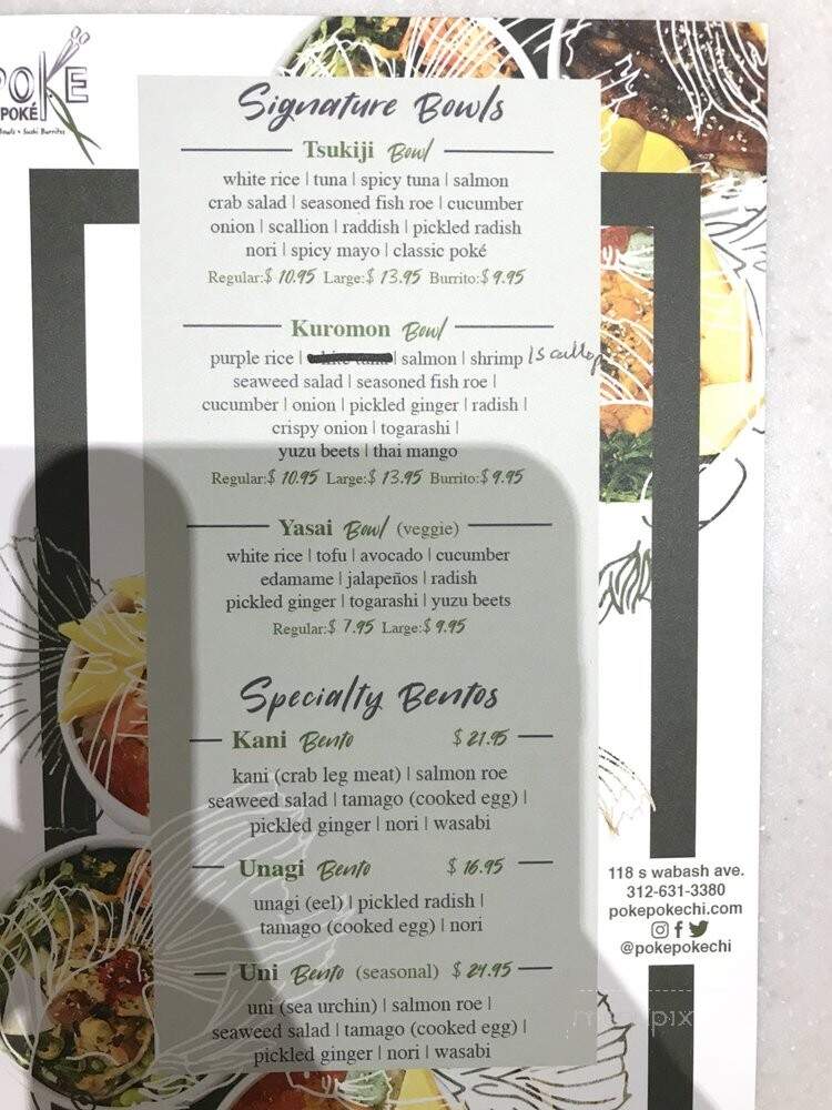 Poke Pok - Chicago, IL menu_pic