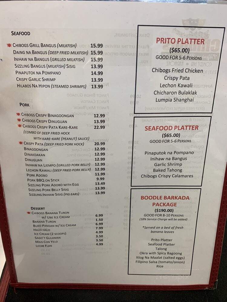 Chibogs - Los Angeles, CA menu_pic