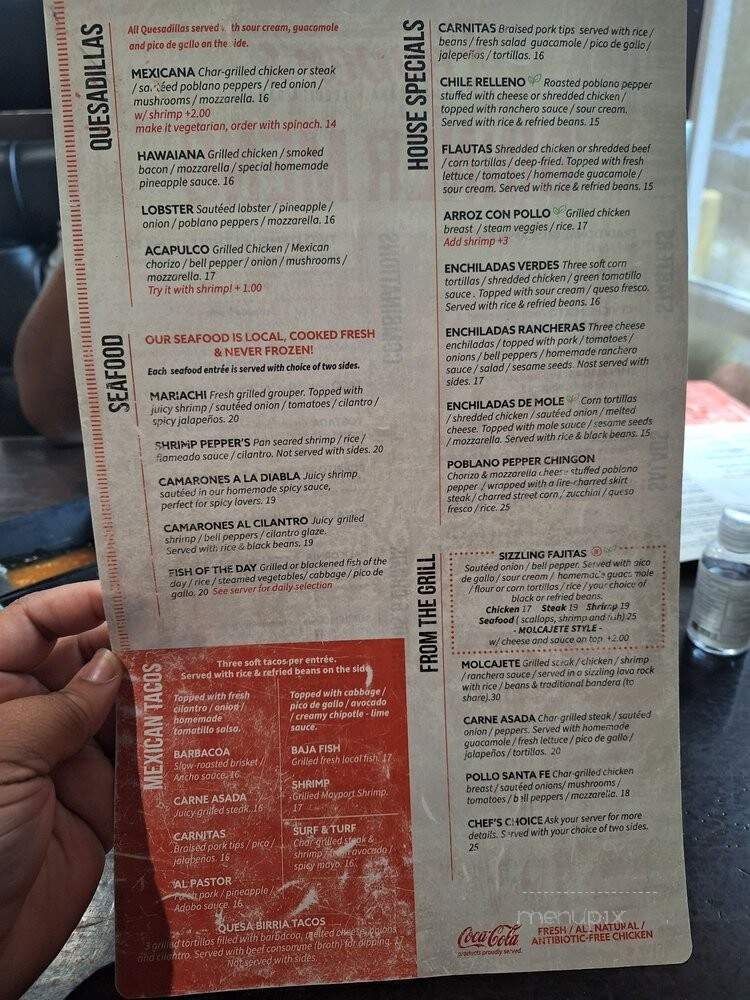 Pepper's Cocina Mexican & Tequila Bar - Fleming Island, FL menu_pic