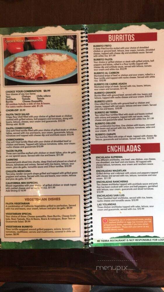 Mi Tierra Mexican Restaurant - Louisville, KY menu_pic