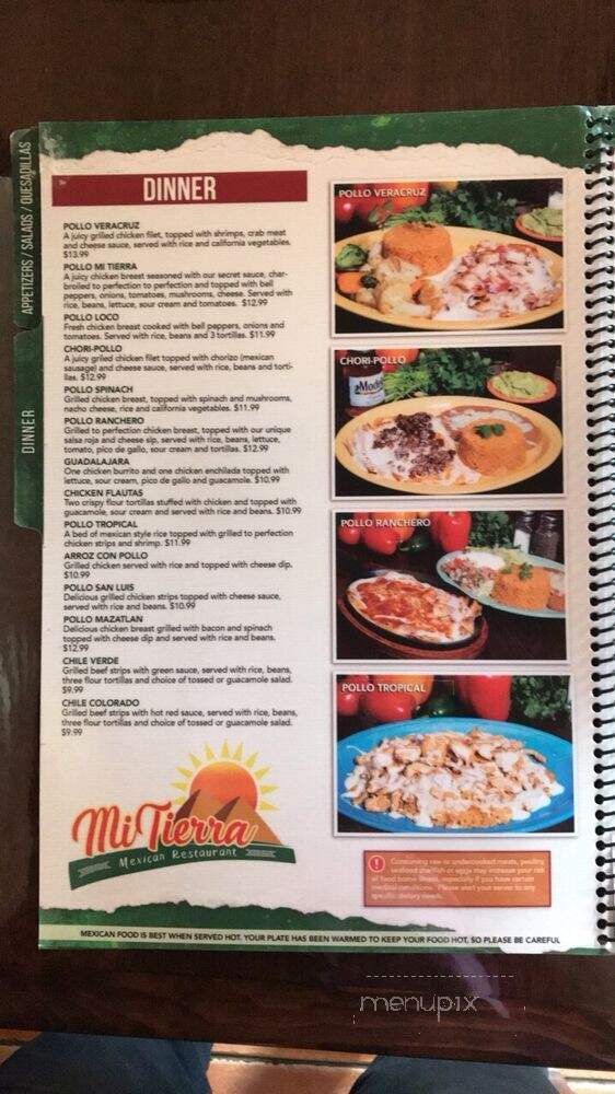 Mi Tierra Mexican Restaurant - Louisville, KY menu_pic