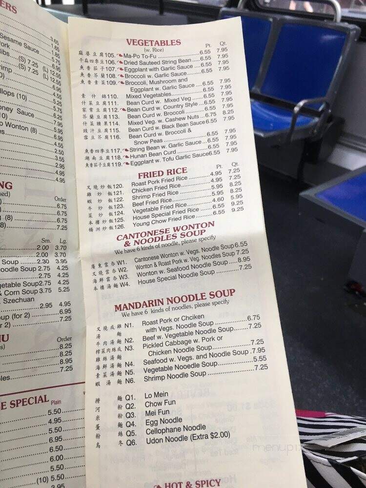 Profit Chinese Restaurant II - New York, NY menu_pic