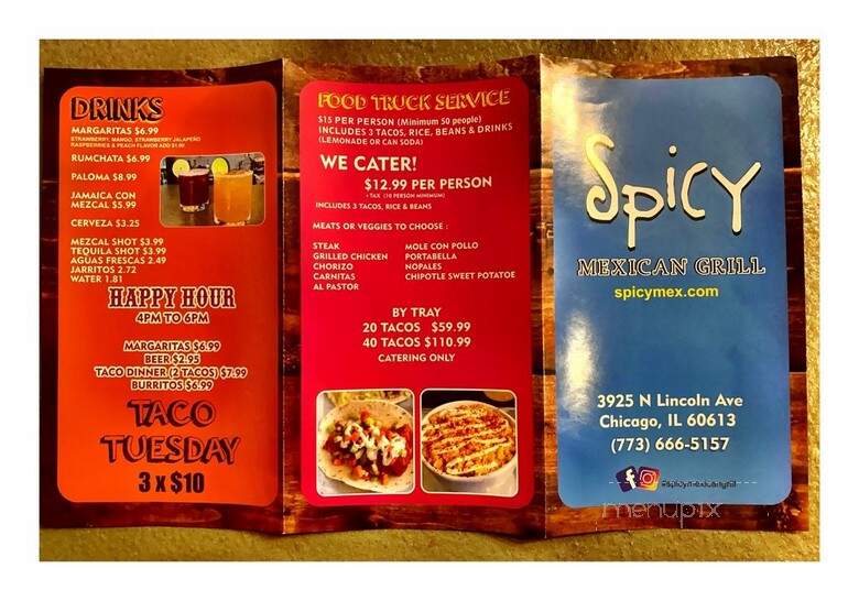 Spicy Mexican Grill - Chicago, IL menu_pic