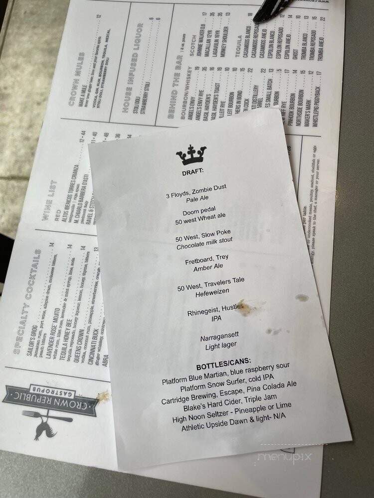 Crown Republic Gastropub - Cincinnati, OH menu_pic
