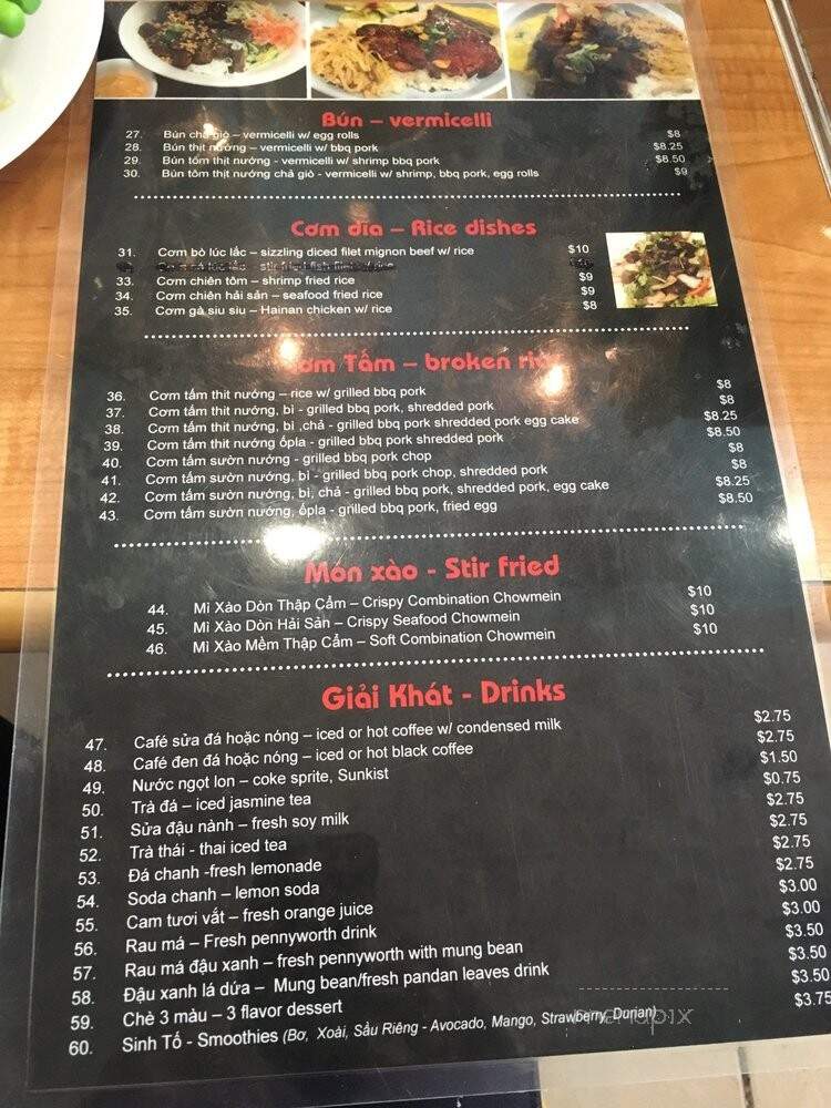 Pho 5 Hai - Garden Grove, CA menu_pic