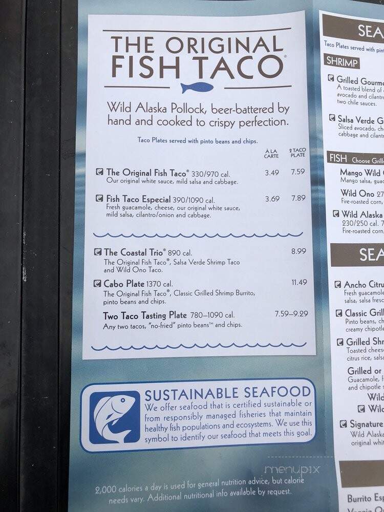 Rubio's Coastal Grill - Las Vegas, NV menu_pic