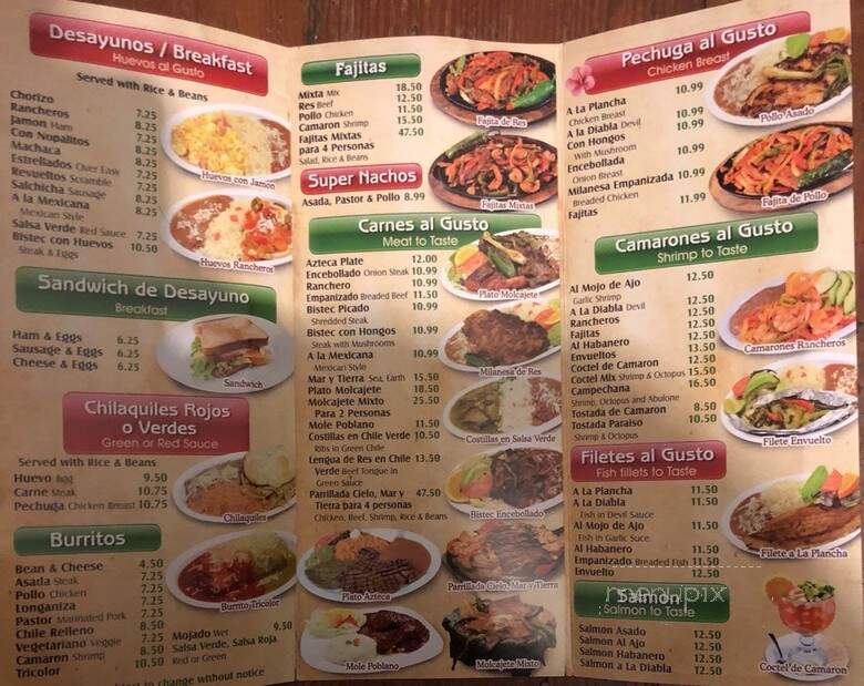 Sin Chile No Hay Paraiso - Montebello, CA menu_pic