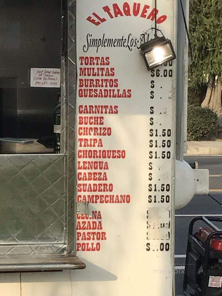 El Taquero - Santa Ana, CA menu_pic