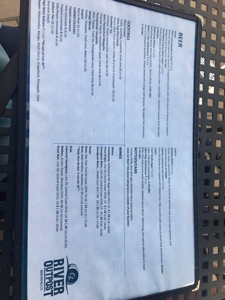 River Outpost Brewing Co. - Peekskill, NY menu_pic