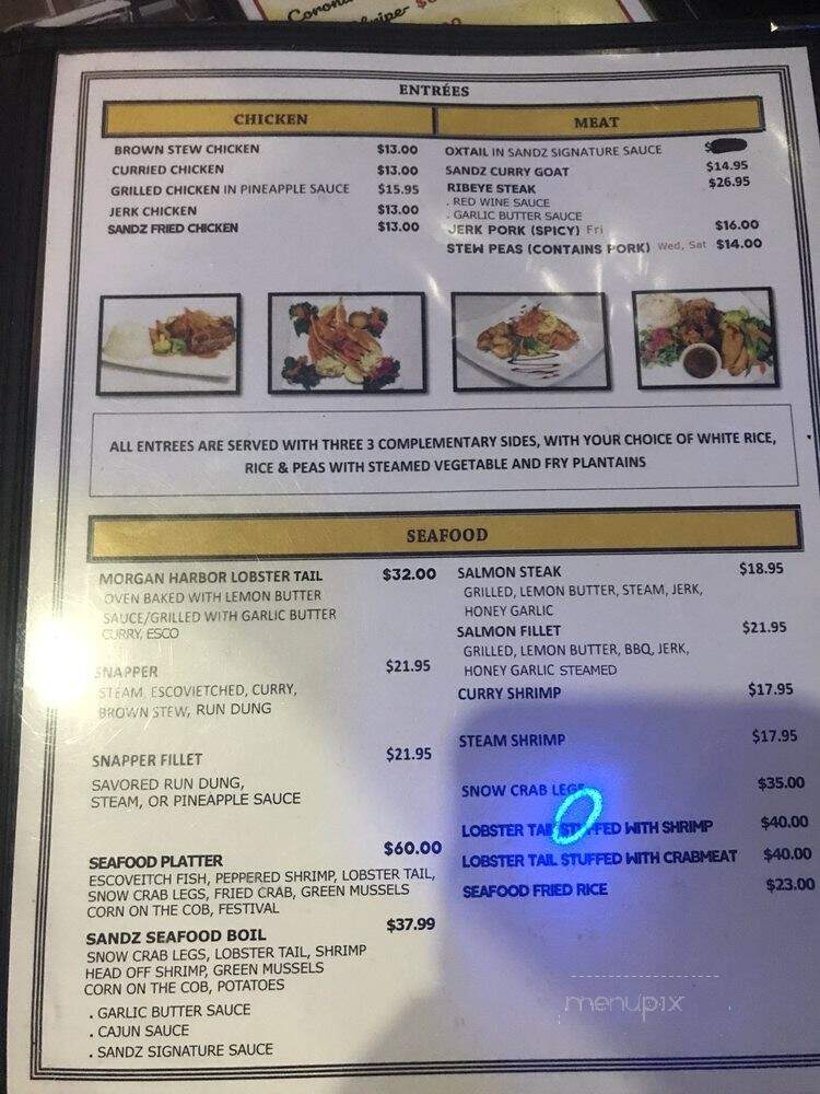 Sandz Bar & Grill - Queens, NY menu_pic