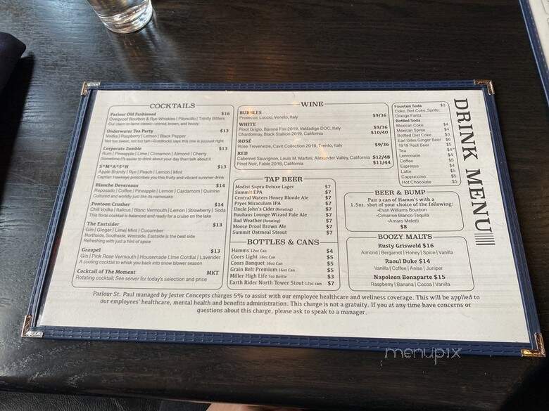 Parlour Bar St. Paul - Saint Paul, MN menu_pic