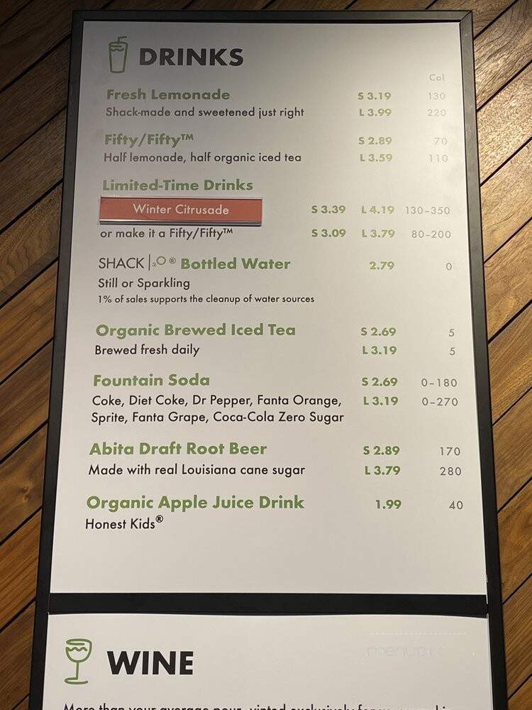 Shake Shack - Aventura, FL menu_pic