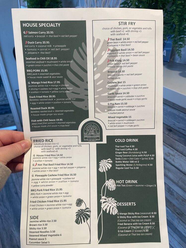 Bangkok Garden - Oakland, CA menu_pic
