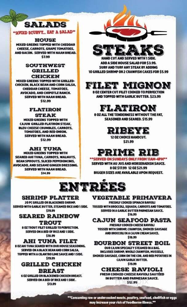 Drafts and Water Crafts - Lynchburg, TN menu_pic
