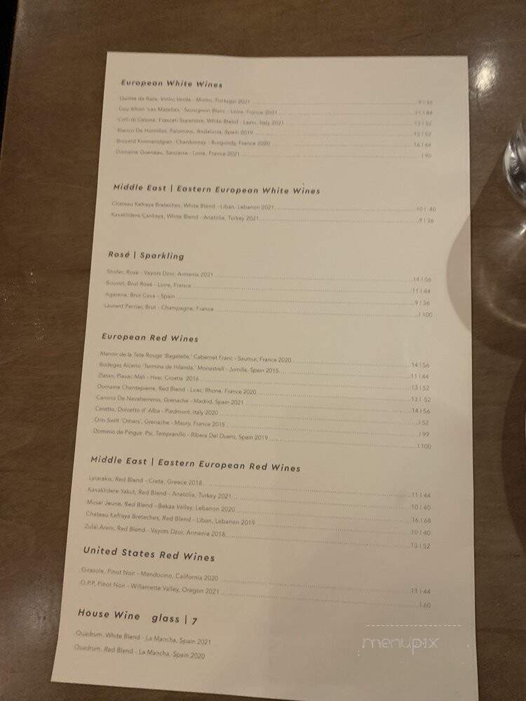 Lyra - Nashville, TN menu_pic