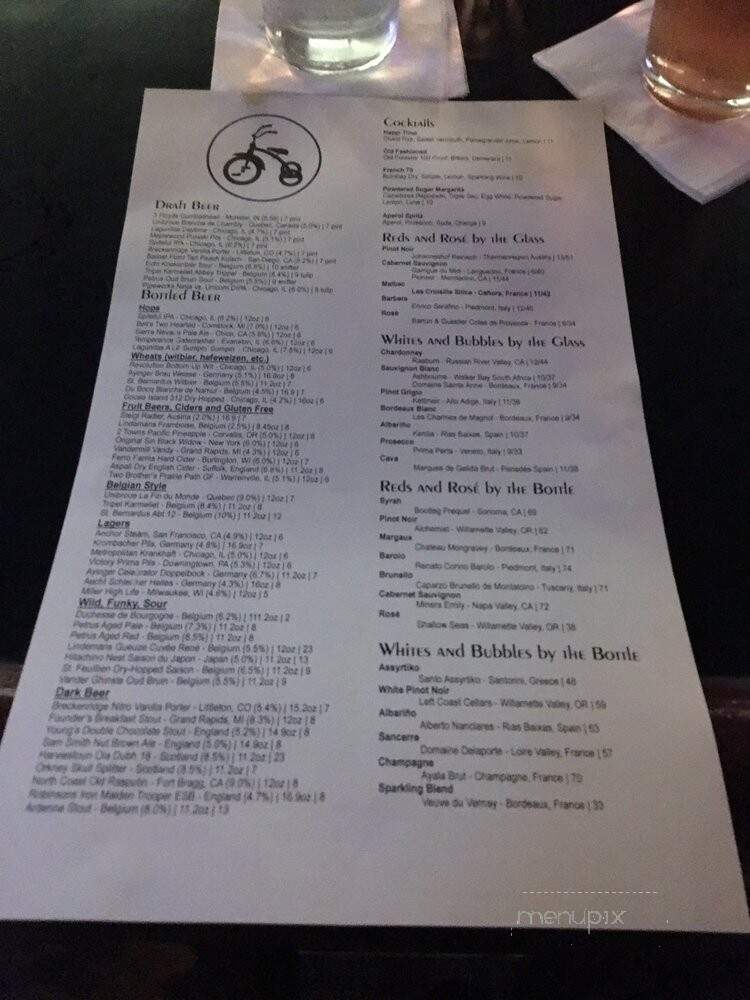 Tricycle Chicago - Chicago, IL menu_pic