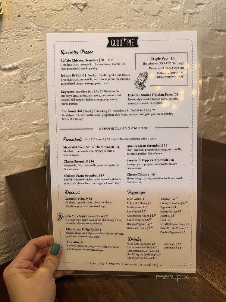 Good Pie - Las Vegas, NV menu_pic