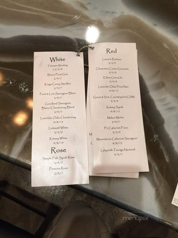 Crush Tasting Room & Kitchen - Santa Barbara, CA menu_pic