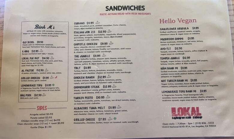 Lokal Sandwich Shop - Los Angeles, CA
