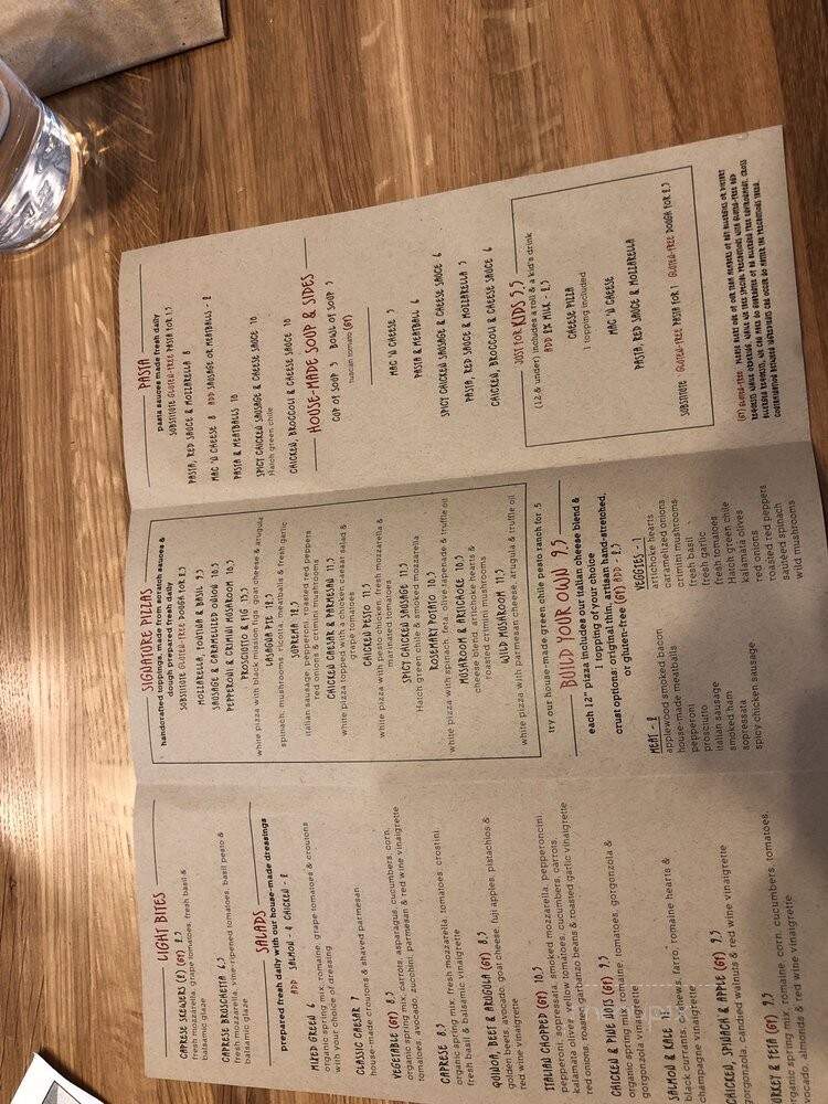 Sauce Pizza & Wine - Prosper, TX menu_pic