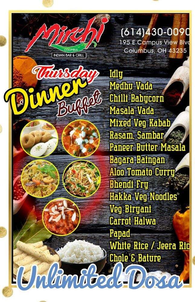 Mirchi Columbus - Columbus, OH menu_pic