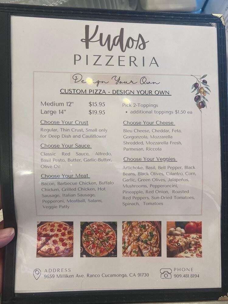 KUDOS Pizzeria Rancho Cucamonga - Rancho Cucamonga, CA menu_pic