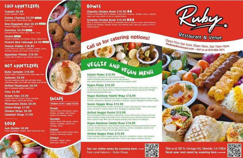 RoobiC's Cafe - Glendale, CA menu_pic